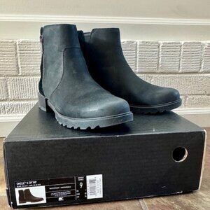 Sorel Women's Emelie II Zip Waterproof Ankle Boot black size 9
